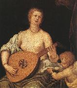 MICHELI Parrasio The Lute-playing Venus with Cupid ASG oil painting reproduction